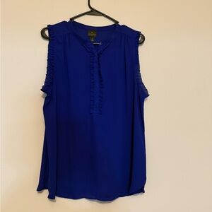 Elegant Blue Sleeveless Top